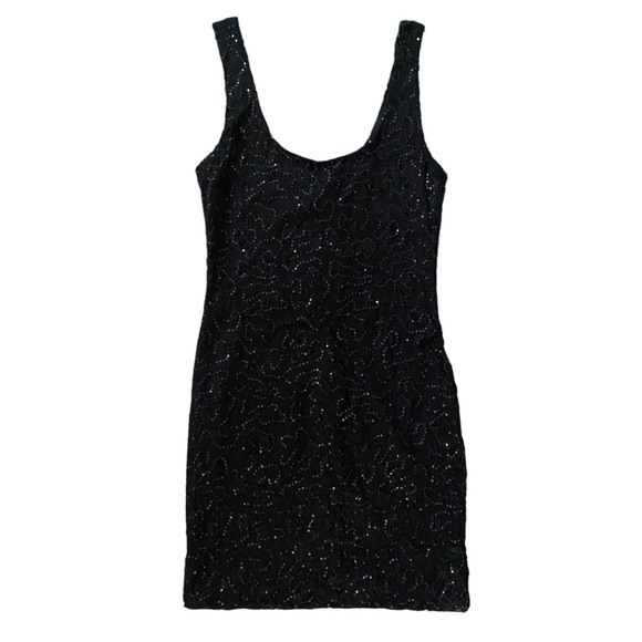 Lily Rose NWT Black Sequin Dress Small - Picture 3 of 8